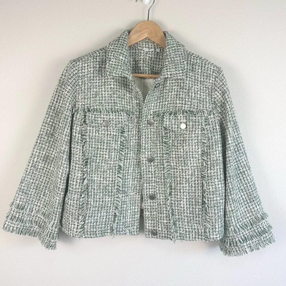 Chico's Green Tweed Blazer - Picture 6 of 11